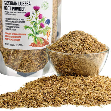 Siberian Green Maral Root Tea Loose Powder 300G (10.58Oz) Wild Harvested Leuzea Rhaponticum Carthamoides From Altai