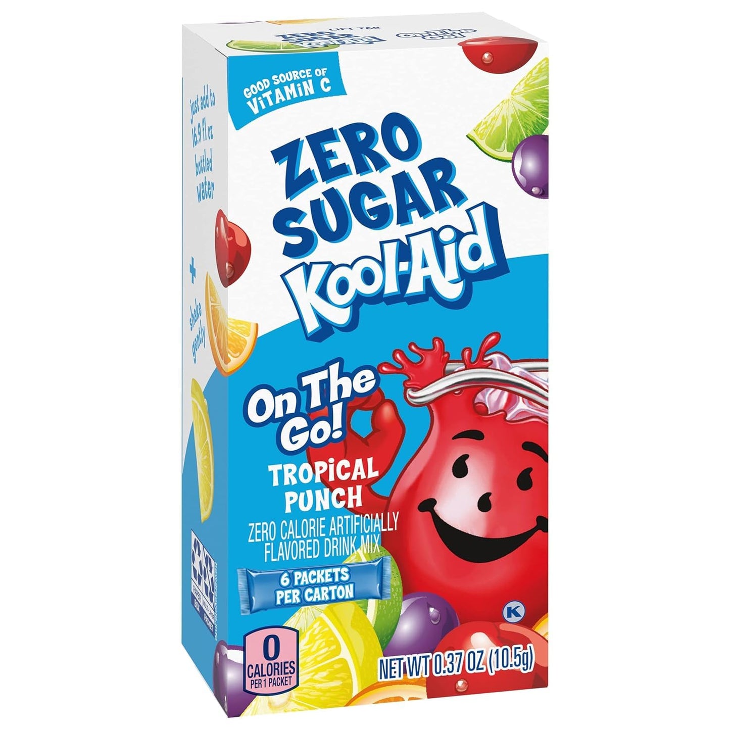Kool-Aid Zero Sugar - 6 Pack - 3 Boxes - 18 Packets (Tropical Punch - Zero Sugar - 3 Box Pack)