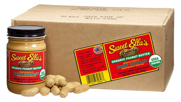 Sweet Ellas Crunchy Organic Peanut Butter (12.5Oz) - Case Of 6