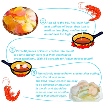 KWOLYKIM 180gX5 Boxes Uncooked Colorful Prawn Flavor Crackers, Multi-color Crispy Shrimp Flavor Chip Asian Traditional Food and
