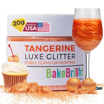 Sweets & Treats Boutique Orange Edible Glitter for Cakes & Drinks | 20g Bulk Size | Premium Quality Tangerine Orange