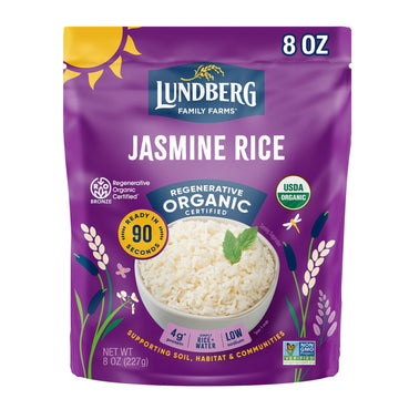 Lundberg Family Farms Organic White Jasmine Rice Thai Hom Mali 8 Oz