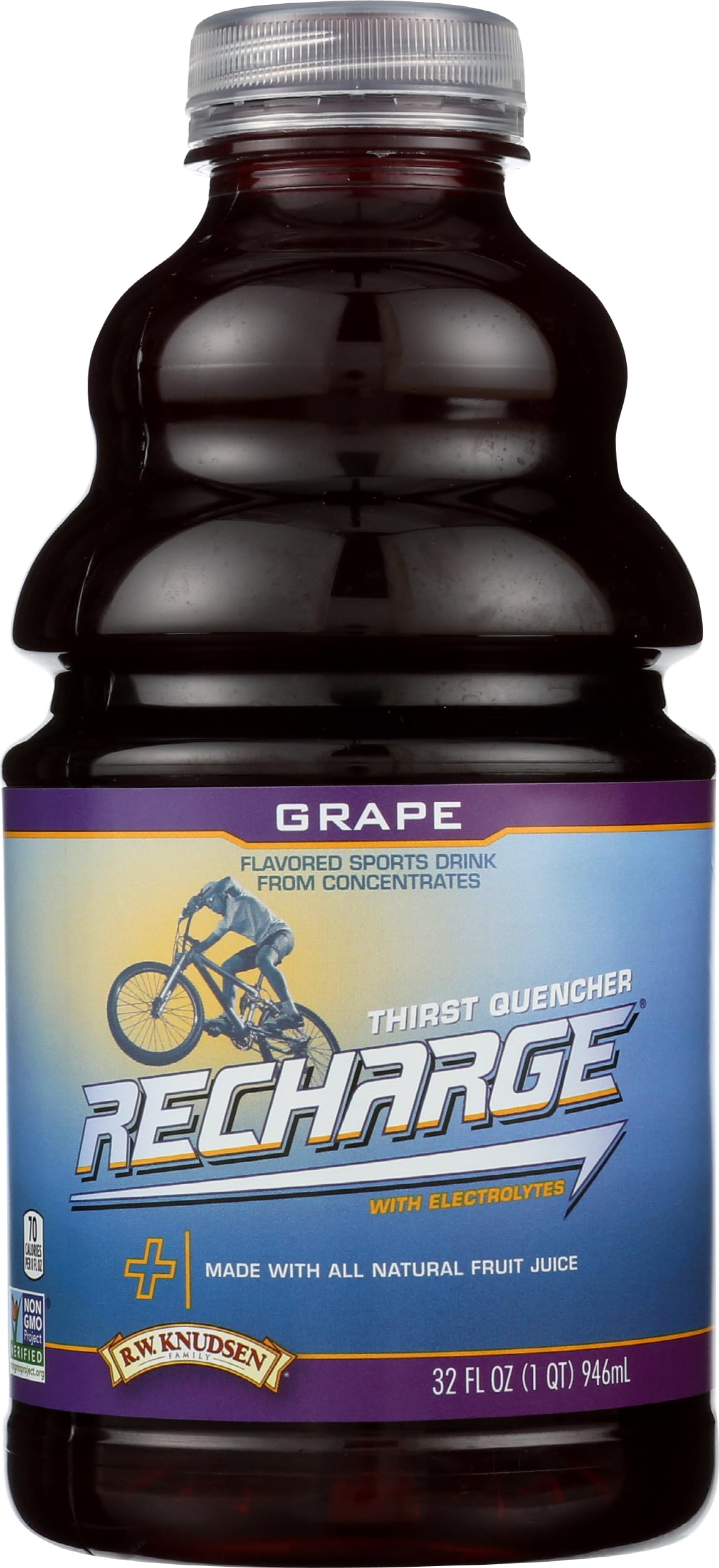 R.W. Knudsen Grape Recharge, All Natural Thirst Quencher Sports Drink, 32 fl oz
