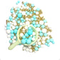 Edible Blue White And Gold Pearl Sprinkles 142G/5.01Oz Mixed Color Size Pearl Sprinkles For Cake Decorating Candy Baking Decorat