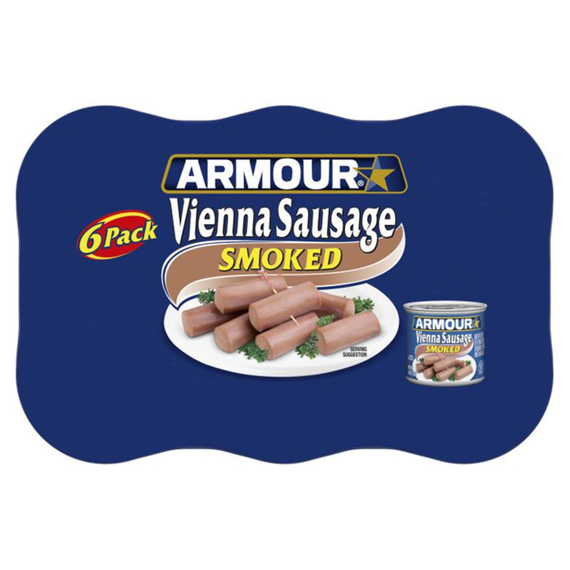 Armour Star Vienna Sausage, Smoked, Canned Sausage, 4.6 Ounce, Pack of 6