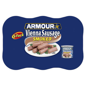 Armour Star Vienna Sausage, Smoked, Canned Sausage, 4.6 Ounce, Pack of 6