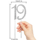 Hatcher Lee Bling Crystal 19 Birthday Cake Topper - Best Keepsake | 19Th Party Decorations Silver