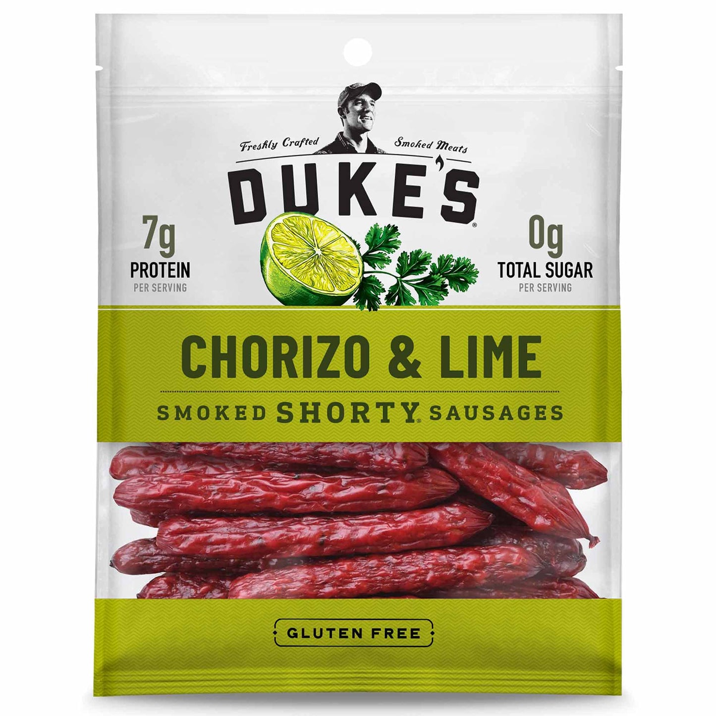 DUKES Pork Chorizo & Lime Smoked Shorty Sausages, 7g Protein, 5 Ounce (Pack of 1)