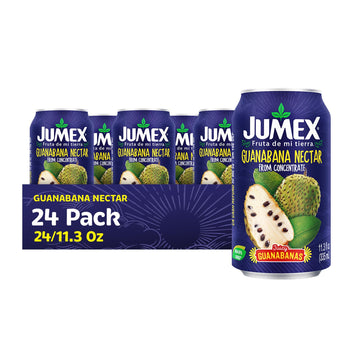 Jumex Soursop Juice Nectar - Made with Guanabana Fruit Puree - Guanabana Juice Concentrate for Tropical Fruit Smoothie Mix, Cocktail Mixers & Kids Drinks & Beverages - 11.3oz, 24 Pack Canned Drinks