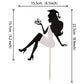 1 Pcs High Heel Girl Graduation Cake Topper With Glitter Grad Cap Diploma 2024 Graduation Cake Pick 2024 Senior Graduation Cake