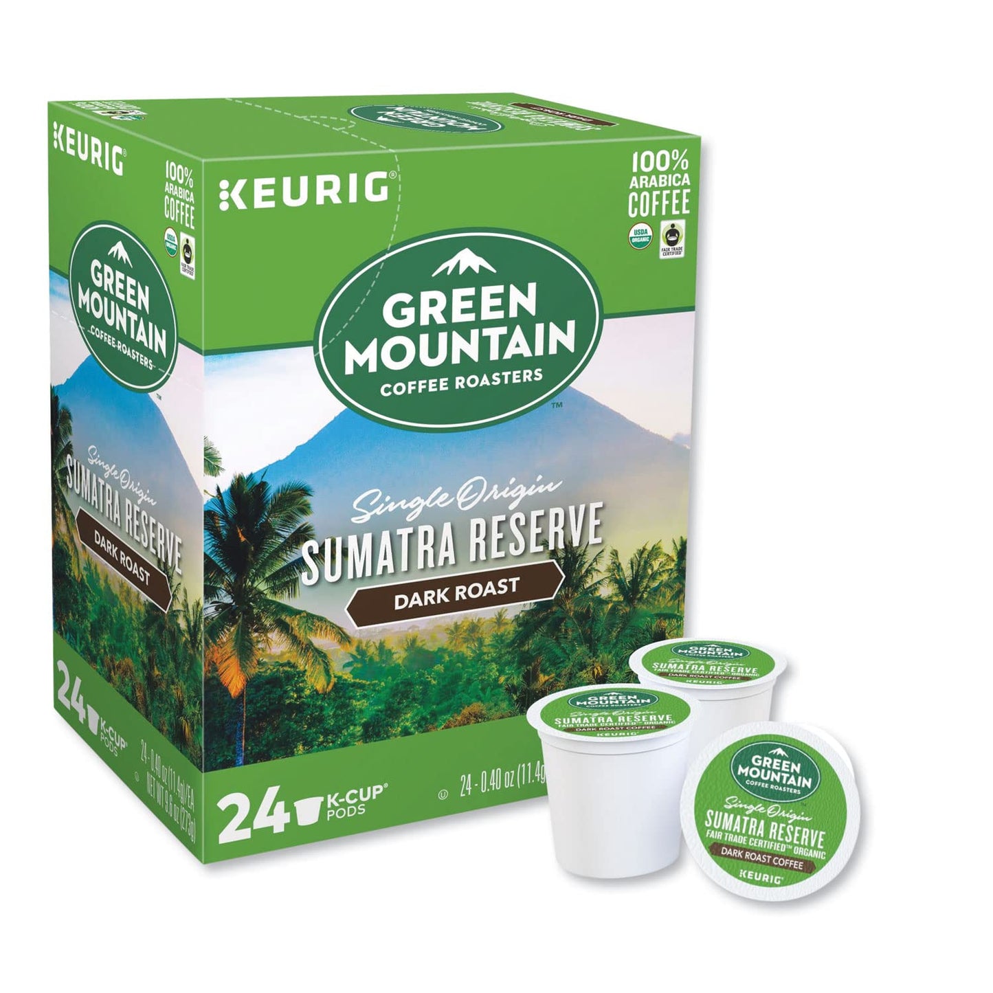 Green Mountain Coffee Roasters 4060CT Fair Trade Organic Sumatran Extra Bold Coffee K-Cups, 96/CT