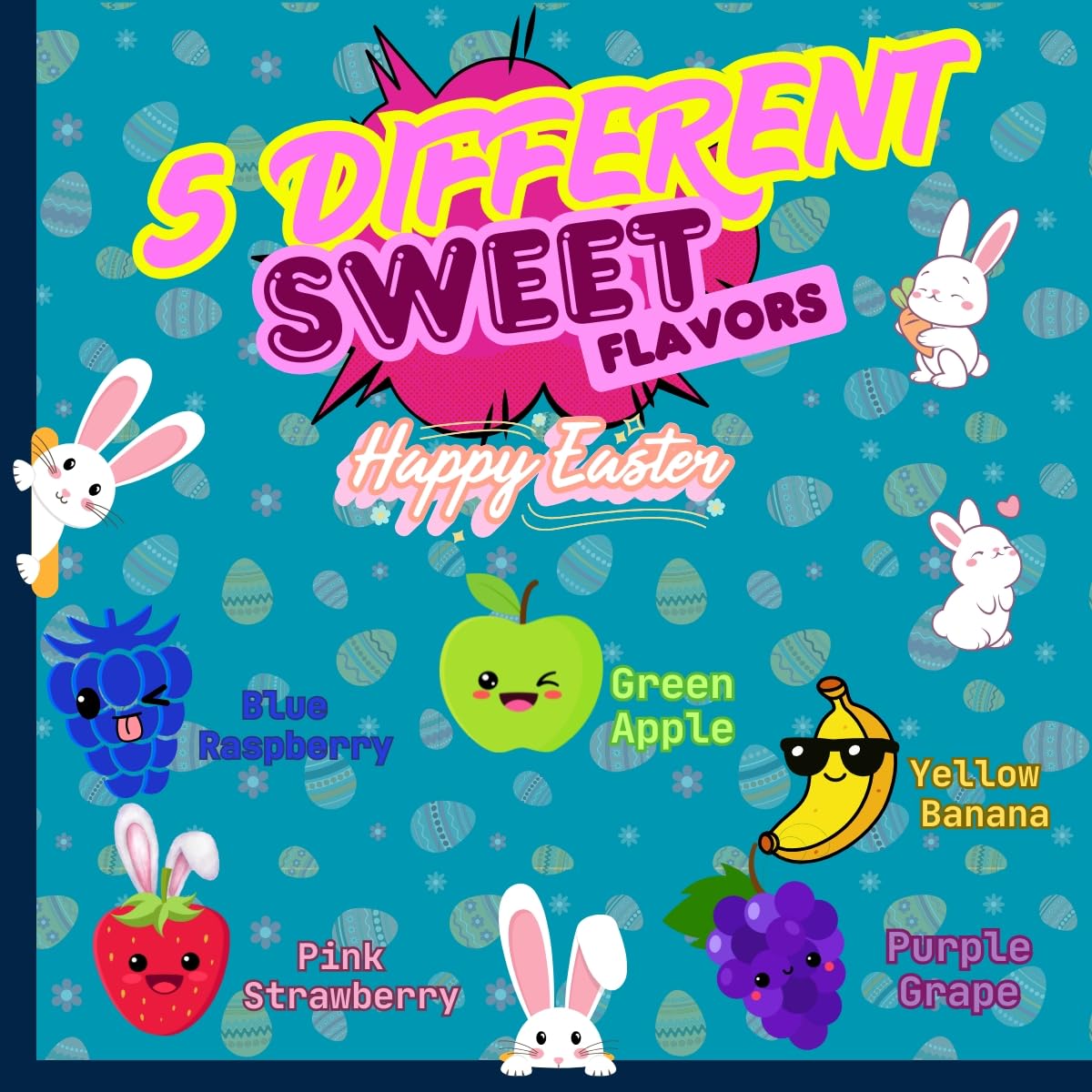 Lupy Lups! Cotton Candy Party Pack 0.5 Oz Each - Easter Desing Individually Wrapped- Pastel Candy For Stocking, Treats, Party Fa
