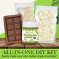 Dubai White Chocolate Bar Diy Kit – Includes Reusable Mold, 12.3 Oz White Melting Wafers, 3.5 Oz Crunchy Kataifi, 7 Oz Pistachio Spread – Gourmet Gift Kit For Chocolate Lovers