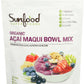 Sunfood Superfoods Organic Acai Maqui Bowl Mix - Acai Powder Organic, Acai Powder For Smoothie Bowles, Maqui Powder Organic, Maqui Berry Extract, Antioxidants & Vitamin C - 6 Oz Bag