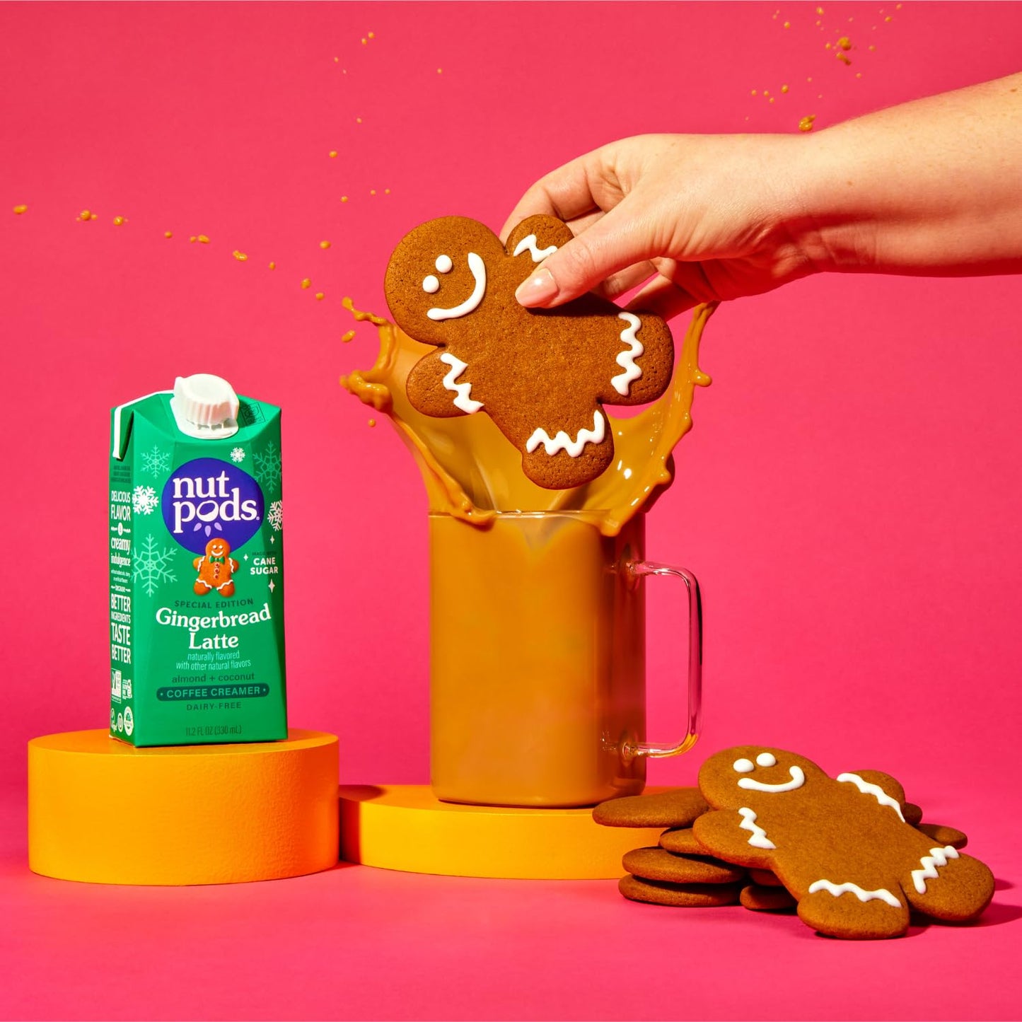 Nutpods Gingerbread Latte Non Dairy Coffee Creamer, Sweetened With Organic Cane Sugar, Made From Almonds And Coconuts, Gluten Fr