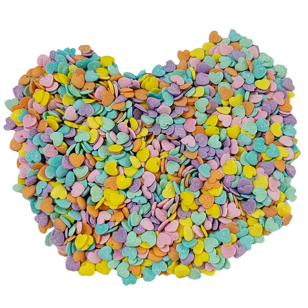 Homankit Multicolor Hearts Sprinkles Yellow Purple Mixed Edible Baking Cupcake Cake Decoration Cookie Ice Cream Donut Decorating