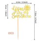 24 Pcs You Are My Sunshine Cupcake Toppers With Gold Glitter Sun Smile Face Bridal Shower Sunshine Cupcake Picks Wedding Engagem