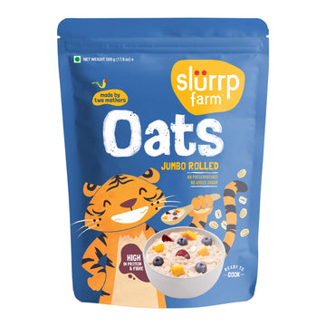 Slurrp Farm Rolled Oats, 100% Natural Wholegrain, High Protein & Fiber, Healthy Food With No Added Sugar, Breakfast Cereal, Heal