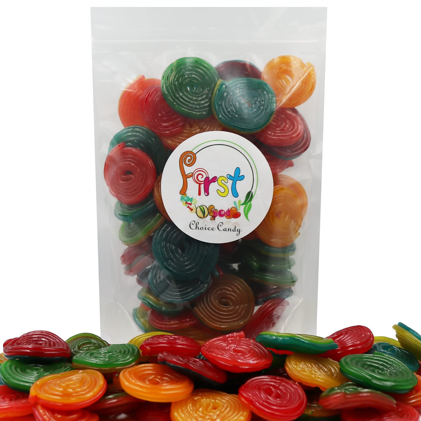 Firstchoicecandy Licorice Wheels Candy (Two Faced Rainbow 5 Pound)