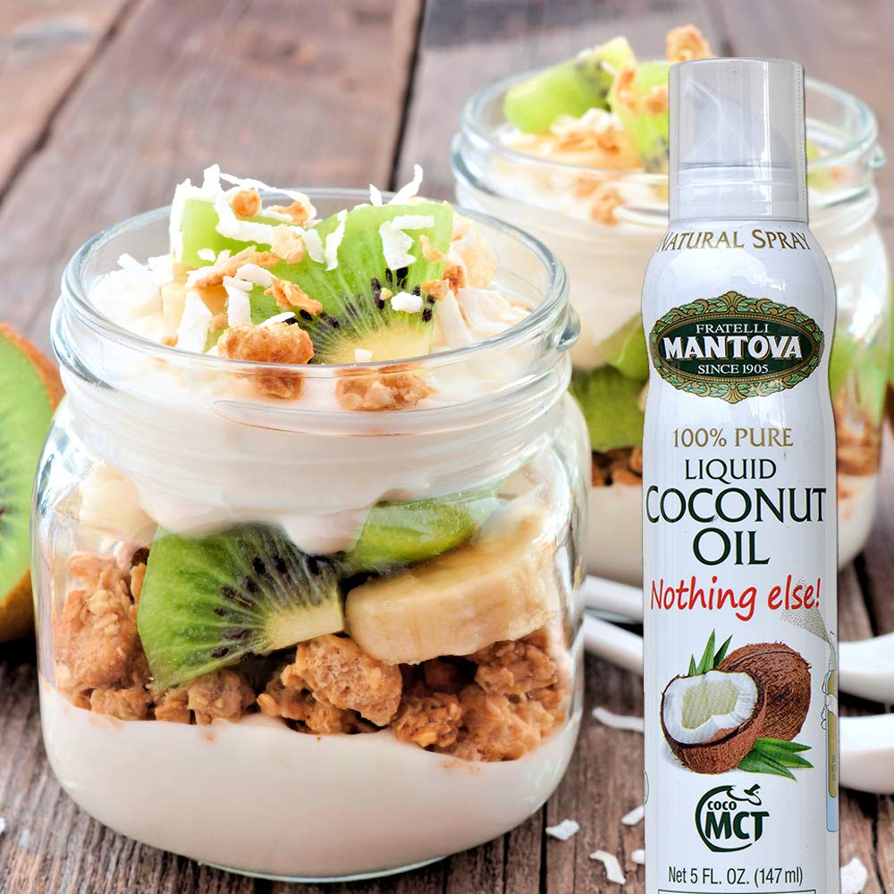 Mantova Coconut Oil, 100% Pure Cooking Oil Spray, perfect for healthy Keto snacks, baking, grilling, seasoning, or cooking, our