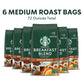 Starbucks Ground Coffee Breakfast Blend, Medium Roast, 12 oz each, Pack of 6, 100% Arabica