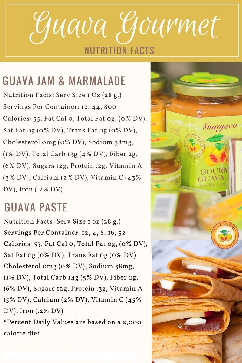 Guava Gourmet Guava Paste (8 Oz. Bar - 3 Pack), Fresh Guava Fruit Preserves, All- Natural, Non-Gmo, Vegan, Gluten And Cholestero