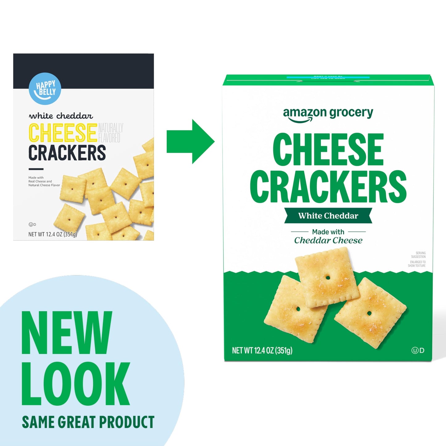 Large Online Retailer Brand – Happy Belly White Cheddar Cheese  Er, 12.4 Ounce (Pack Of 1)