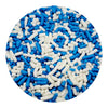 NCS Blue and White Edible Jimmies Sprinkles, 8 ounces