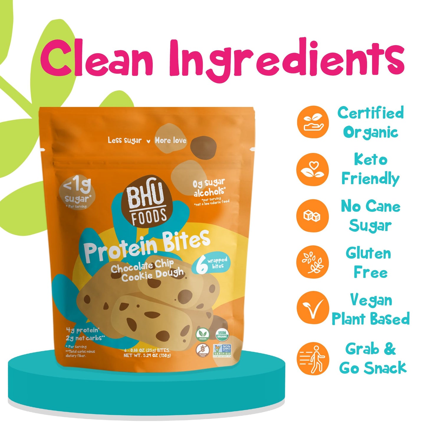 BHU Foods, Cookies Keto Choco Chip Dough, 5.3 Ounce