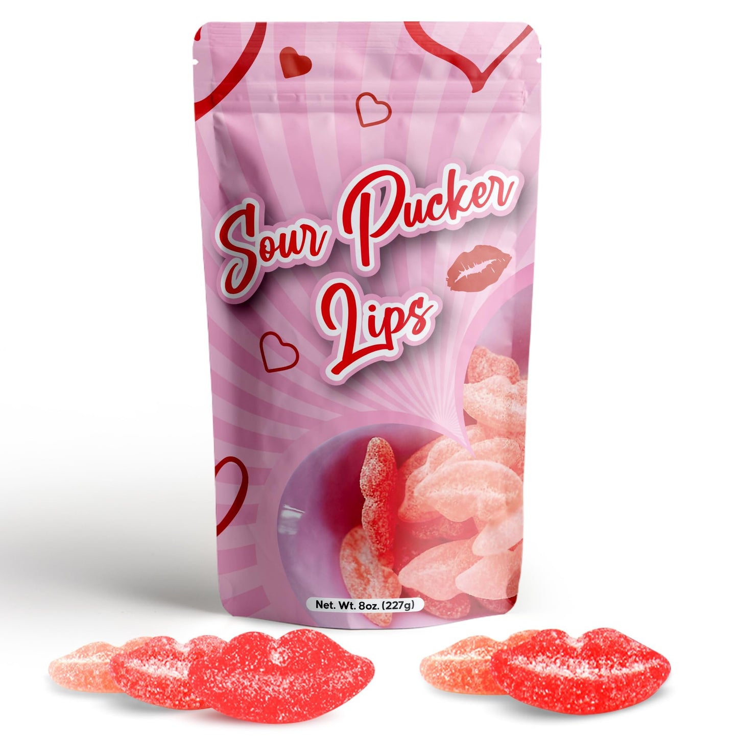 NY SPICE SHOP Sour Pucker Candy - Lickey Lips Strawberry Candy - Sour Candy Variety Pack - Bulk Candy - Congratulations Candy - 