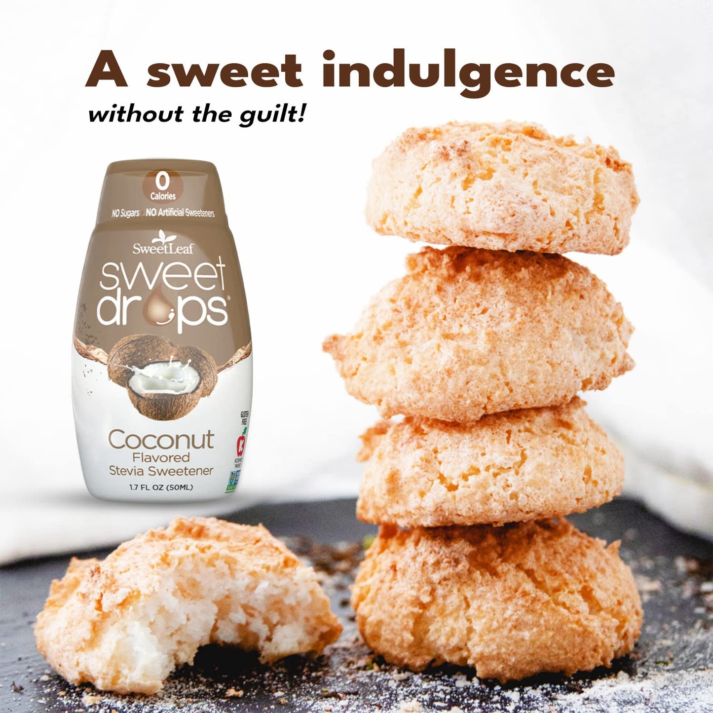 Sweetleaf Sweet Drops Coconut Stevia Liquid Sweetener - Flavor Foods, Keto Coffee With Sugar Free, Zero Calorie, Non-Glycemic Re