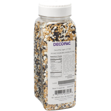 Decopac Cheers To You Deluxe Fusion Mix Candy Sprinkles, 26Oz, Fancy Sprinkles In Handheld Container, Edible Sprinkles For Celebration Cakes, Cupcakes, Cookies And Donuts