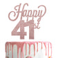 Lingteer Happy 41St Birthday Cake Topper - Cheers To 41St Birthday 41 Years Old Birthday Party Cake Decorations Sign.