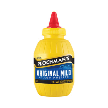 Plochman's Premium Mild Yellow Mustard 10.5 , vinegar, 252 Ounce, (Pack of 24)