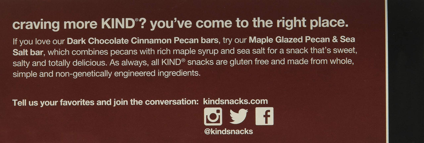 Kind Bar - Dark Chocolate Cinnamon Pecan - 1.4 Oz Bars - Pack Of 12
