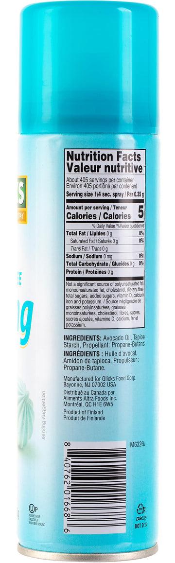 Glicks Gluten Free Baking Spray Oil, Non-Stick Cooking Spray, 5 oz (2 Pack), Kosher