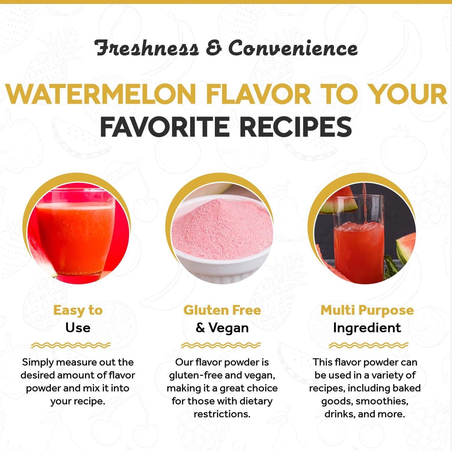 Fanale Premium Watermelon Bubble Tea Flavoring Powder | Perfect For Baking, Smoothies, Desserts And Drinks | Instant Flavoring P