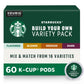 Starbucks Keurig K-Cup Pods Variety Pack, 60 Pods, 10 Count (Pack of 6), Model COMINHKG113587