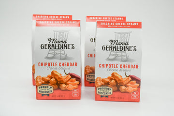 Mama Geraldine's Chipotle Cheese Straws - 4.5 oz Box (4 Pack) - Spicy & Savory Baked Cheese Snacks
