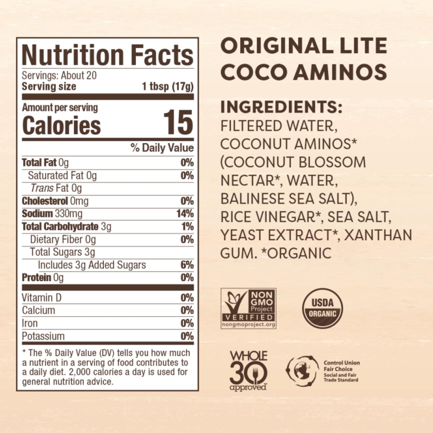 Big Tree Farms Organic Coco Aminos Soy-Free Sauce, Low Sodium, Gluten Free, 10 Fl Oz (Pack of 2)