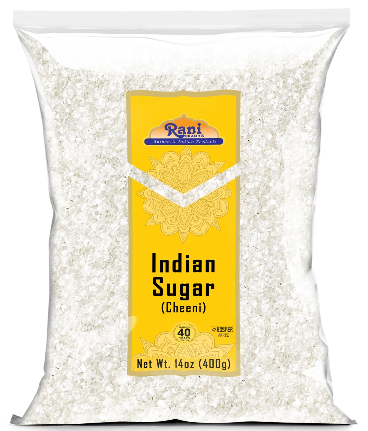 Rani Indian Sugar (Cheeni) 14oz | All Natural, Gluten Friendly, Kosher, Vegan, Indian Origin