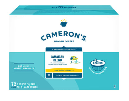 Camerons Coffee Single Serve Pods, Jamaican Blend, 72-Count, (Pack of 1)