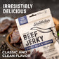StarWalker Organic Farms Simply Salt and Pepper Beef Jerky - Organic, Regenerative Organic Certified, 42g Protein, No Nitrates,