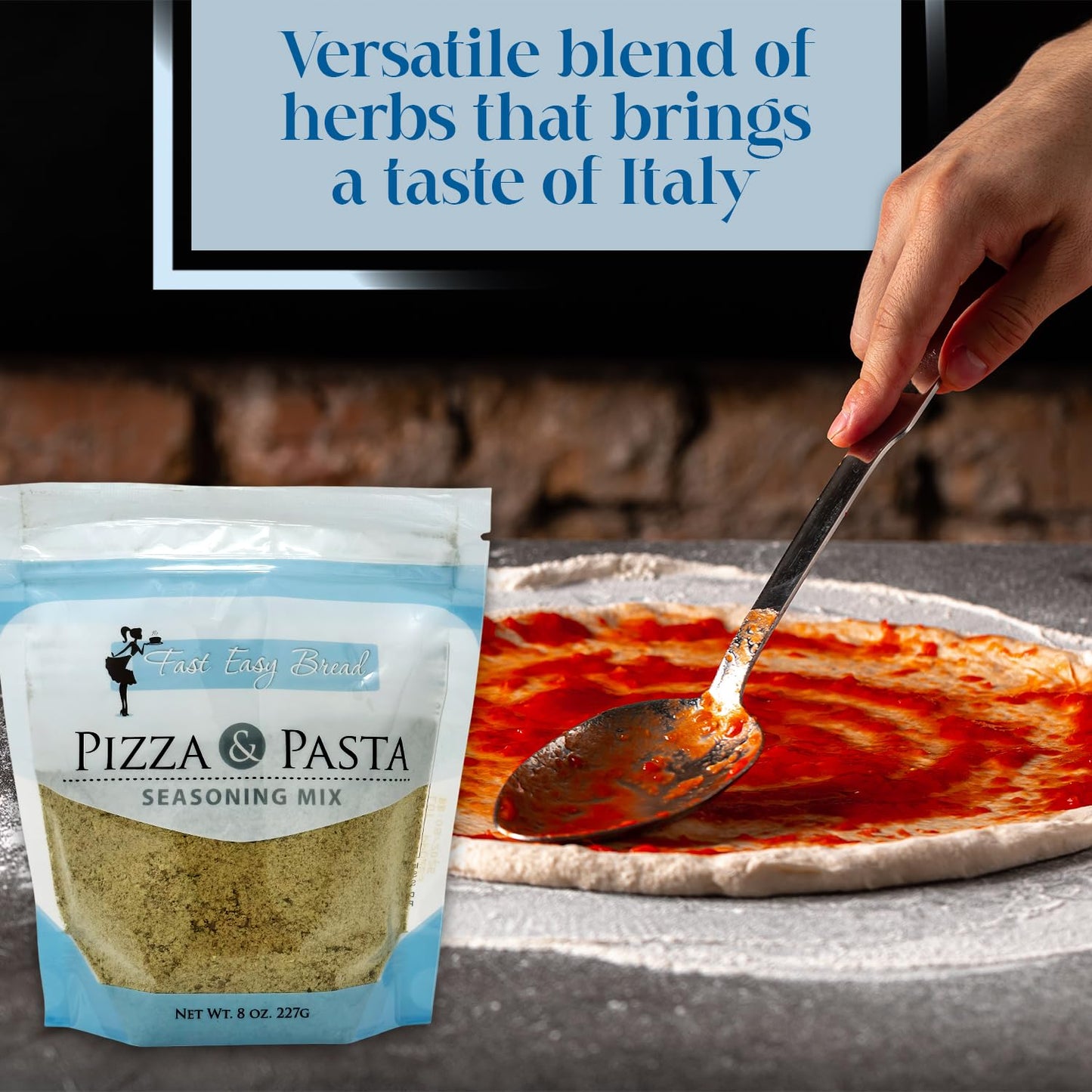Fast Easy Bread Authentic Italian Pizza & Pasta Seasoning Blend | Elevate Your Recipes With The Perfect Mix Of Herbs And Spices