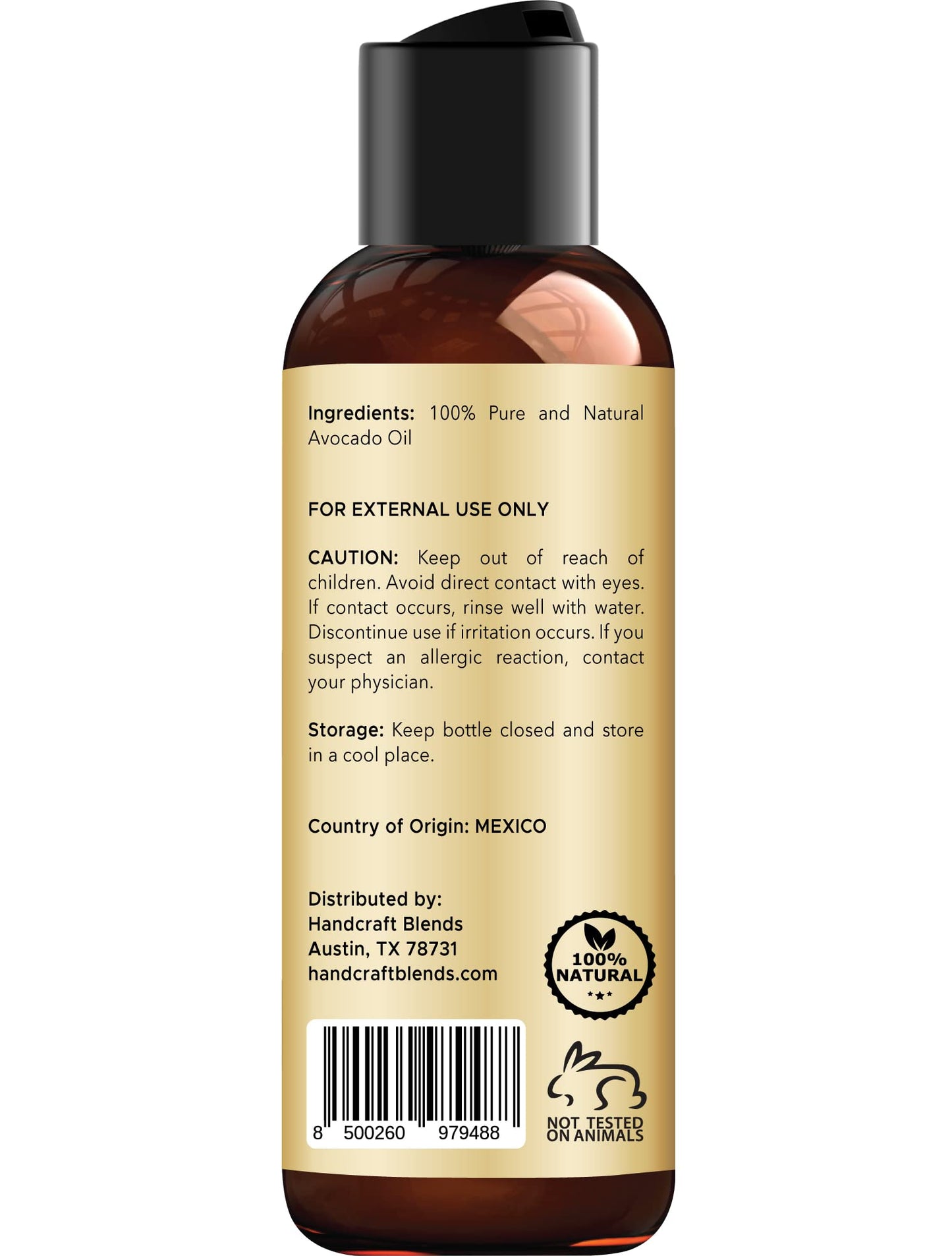 Handcraft Avocado Oil 4 Fl. Oz - 100% Pure And Natural - Hair Oil - Carrier Oil For Aromatherapy, Massage Oil, Body & Skin Moist