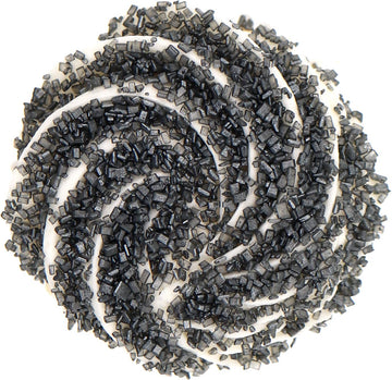 Hobbyland Natural Colored Decorating Sugar Crystals (Black) Made with Natural Food Coloring, Handcrafted Color, Large Size Sugar