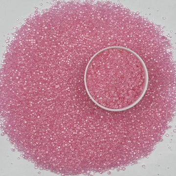 Senchanting Pink Sanding Sugar Sprinkles, Edible Crystal Pink Sanding Candy Sugar For Cake Decorating Wedding Party Baking Cupca