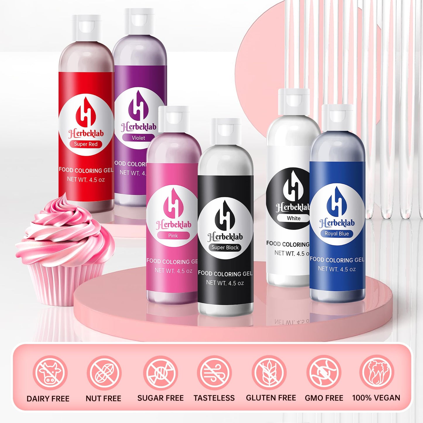 White Food Coloring Gel 4.5 Oz Professional Grade White Food Dye Concentrated Gel Food Coloring For Icing Baking Cake Decorating