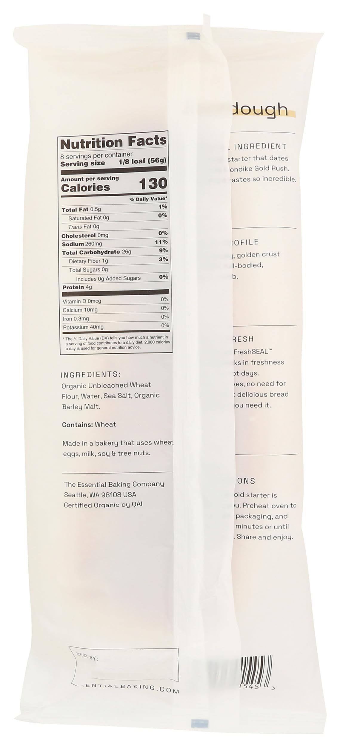 The Essential Baking Company Take & Bake Sourdough, 16 oz