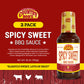 Country Bobs Spicy Sweet BBQ Sauce, Slightly Sweet with Bold Heat, 18 oz (Pack of 2)